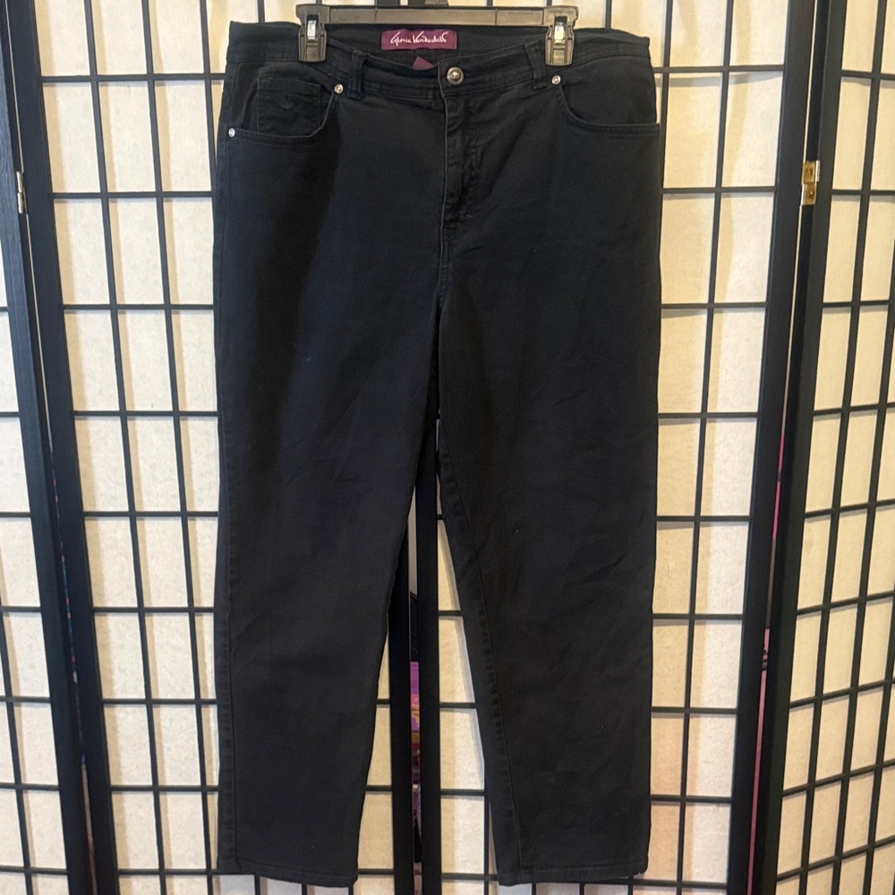 Gloria Vanderbilt Jet Black Straight Leg Jeans